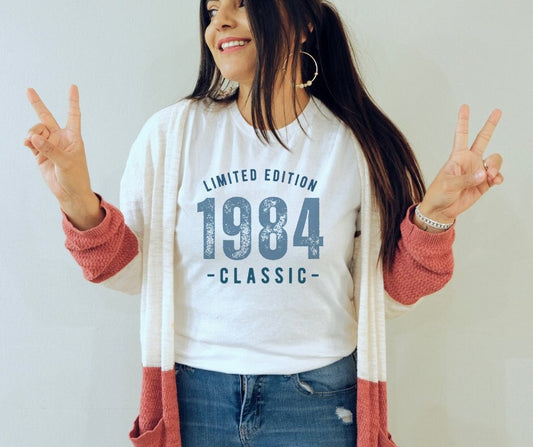 1984 T-Shirt,  Birth Year Shirt, Gift For Her, Gift For Him