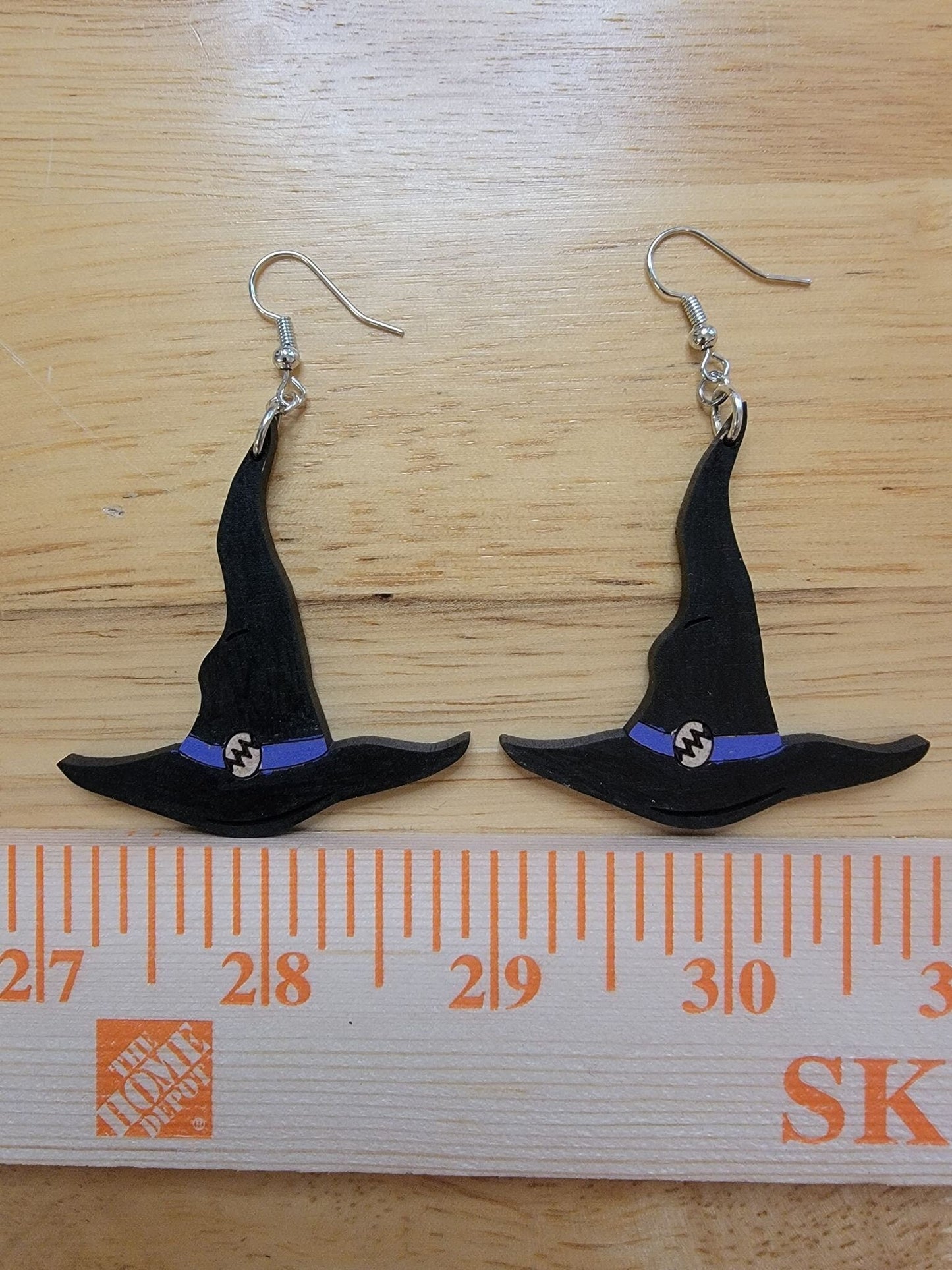 Witch Hat Earrings, halloween jewelry, handmade jewelry