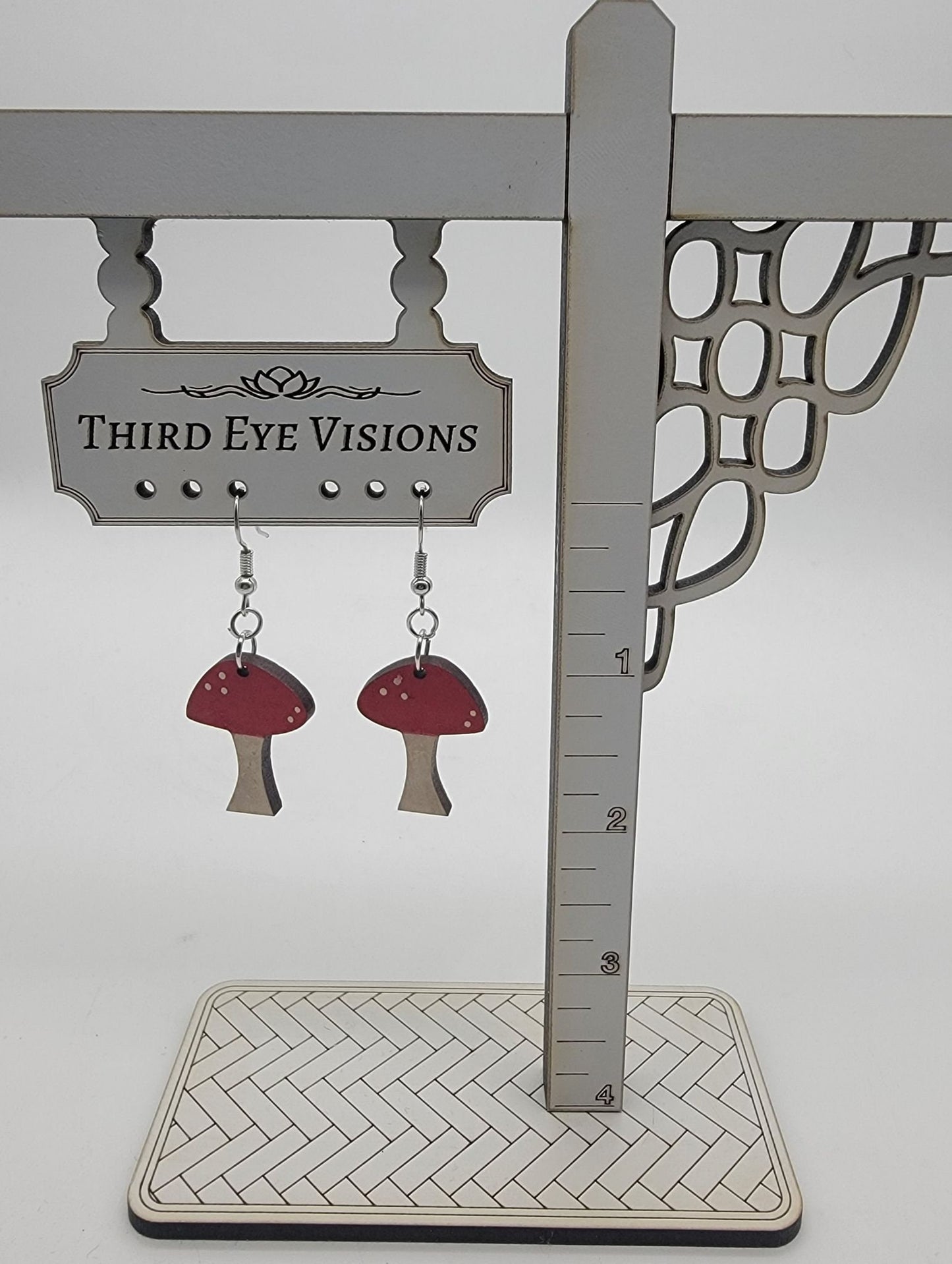 Mushroom earrings, Fungi earrings, Dangle Earrings, gift for women, hippie earrings, witchy jewelry