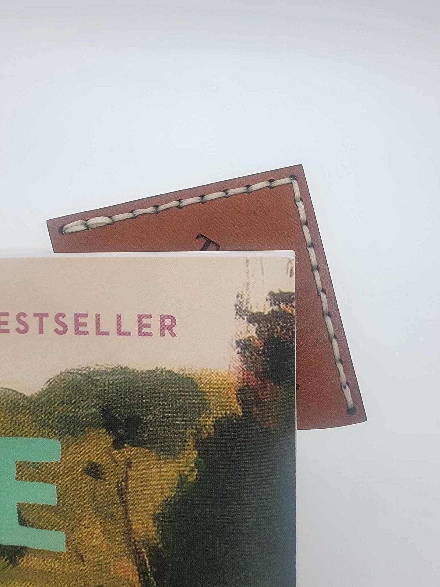 Bookmark, Leather Corner Bookmark, Book Lover Gift