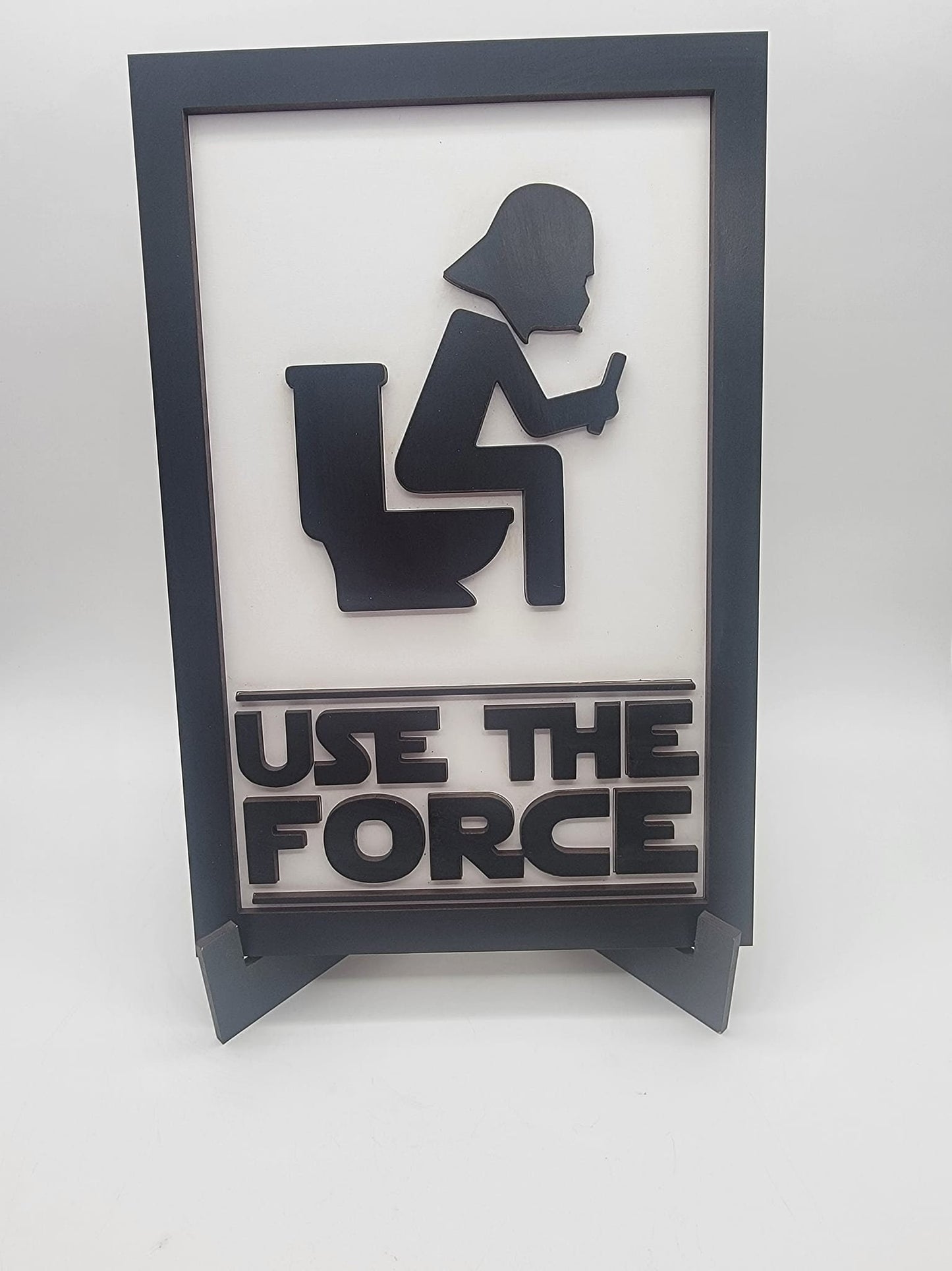 Use The Force Wooden Sign, Bathroom Decoration