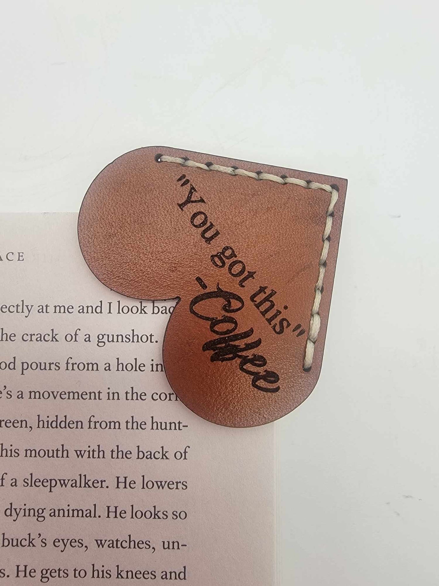 Bookmark, Leather Corner Bookmark, Book Lover Gift