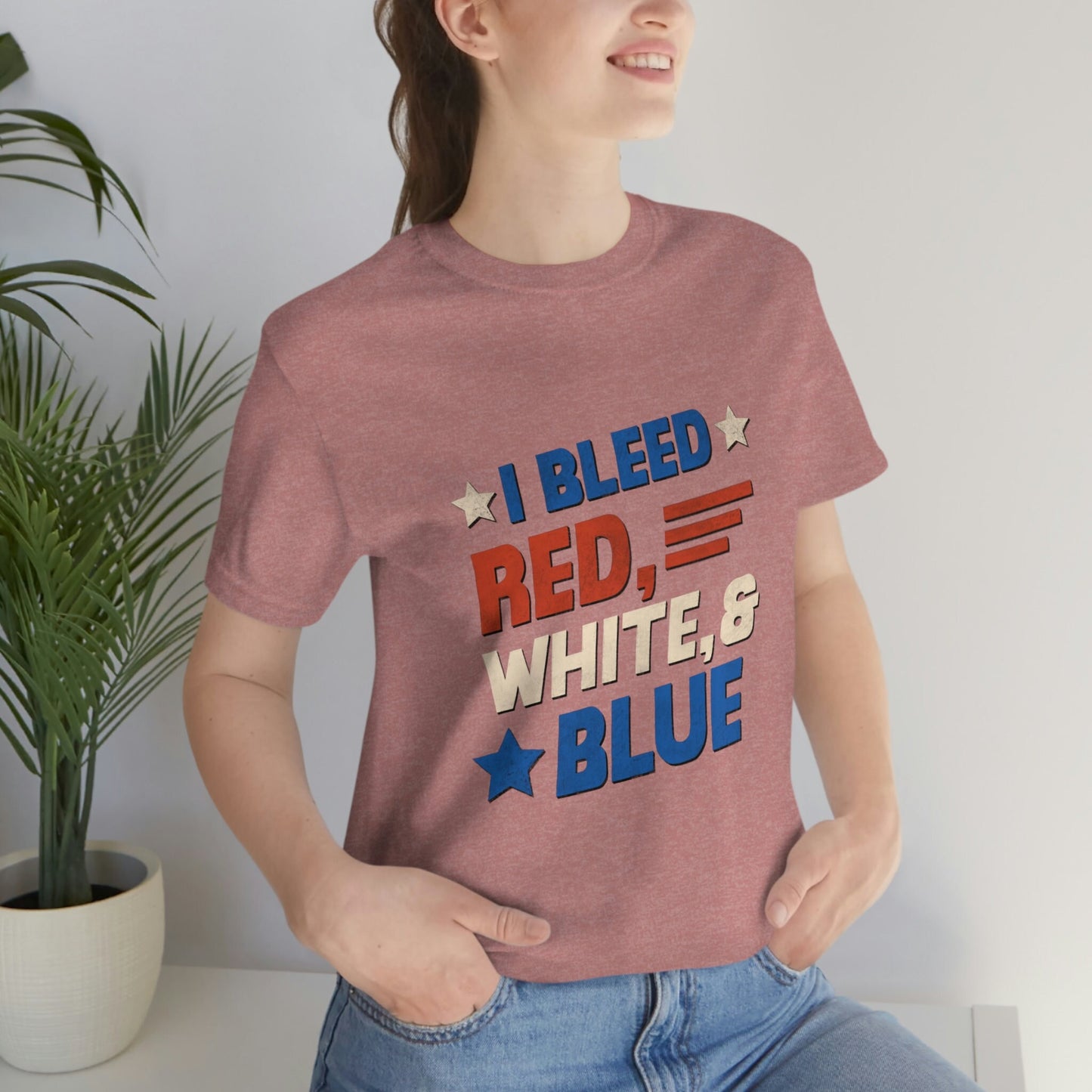 I Bleed Red, White and Blue T-Shirt - Patriotic Shirt
