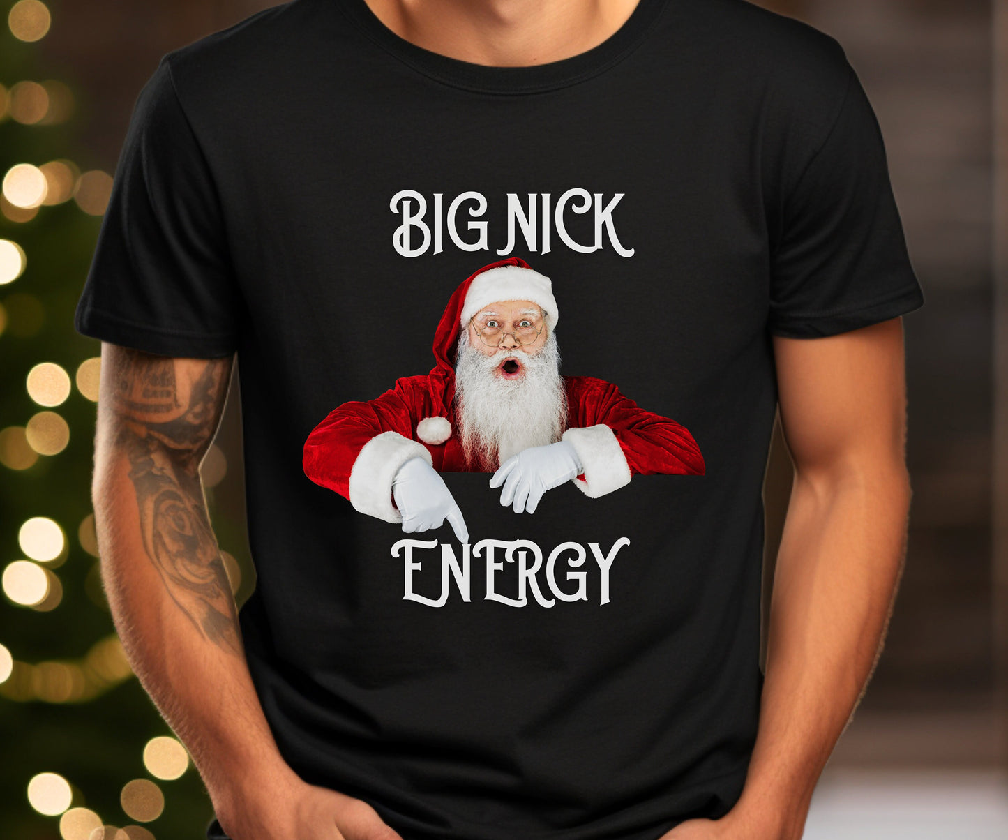 Big Nick Energy Shirt, Funny Christmas T-Shirt, Santa Shirts, Gift For Him