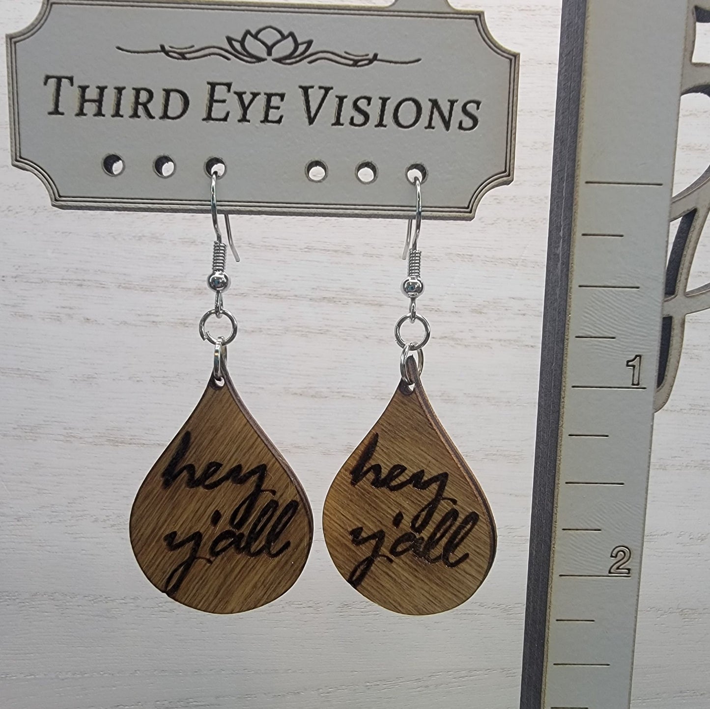 Hey Y'all earrings, southern saying