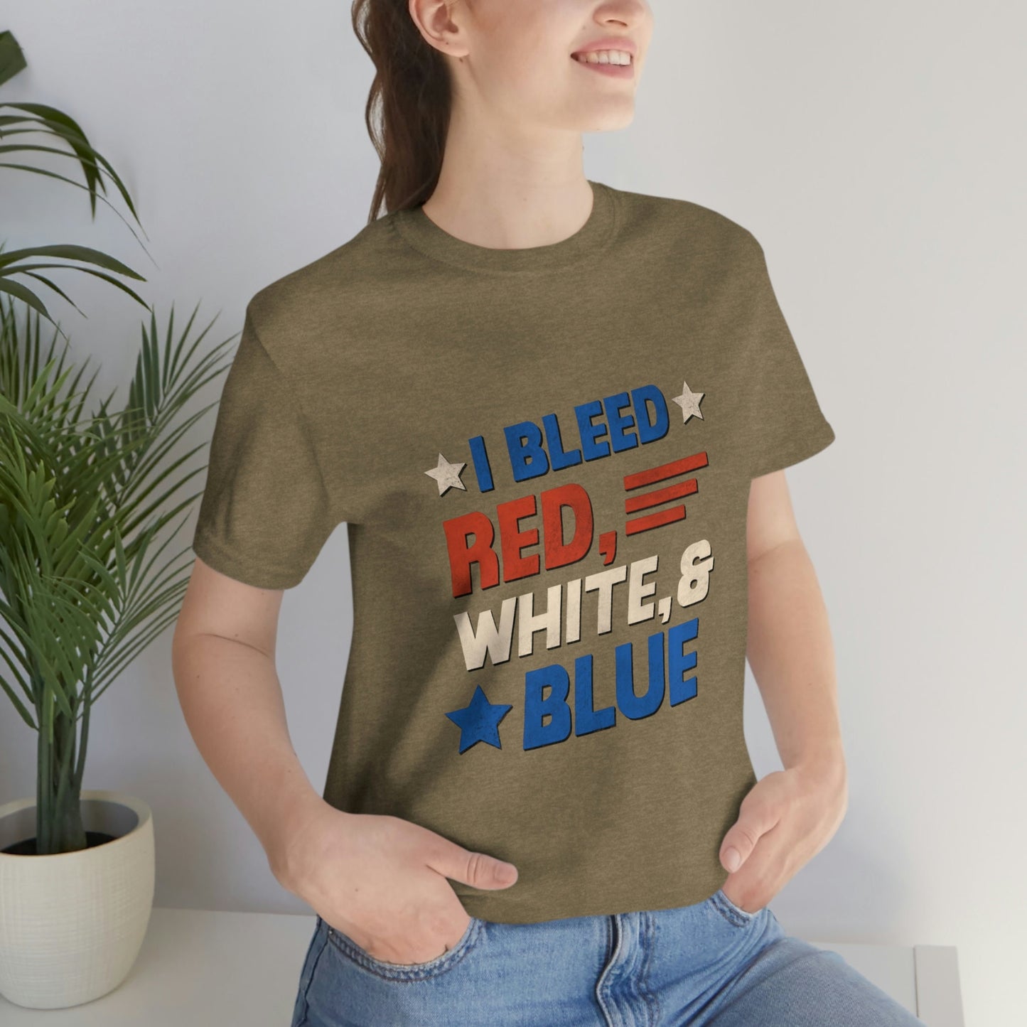 I Bleed Red, White and Blue T-Shirt - Patriotic Shirt