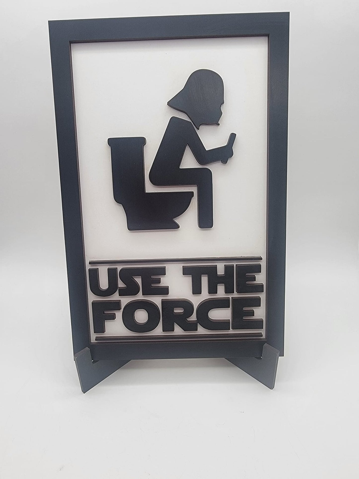 Use The Force Wooden Sign, Bathroom Decoration