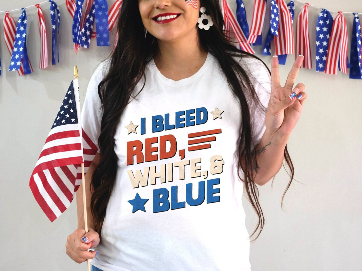 I Bleed Red, White and Blue T-Shirt - Patriotic Shirt