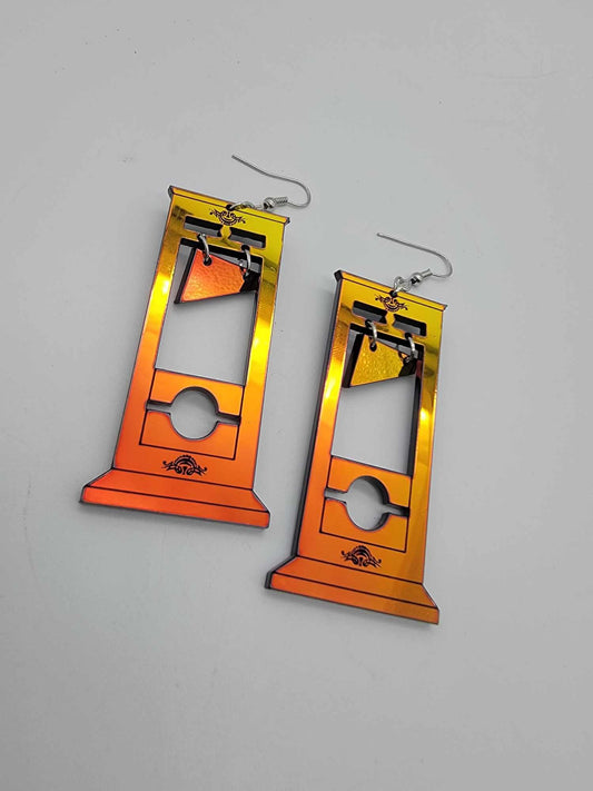 Guillotine Iridescent Dangle Earrings