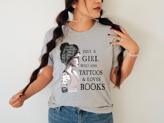 Book Lover T-Shirt, Tattoo and Books Shirt, Gift for her, Book Tok