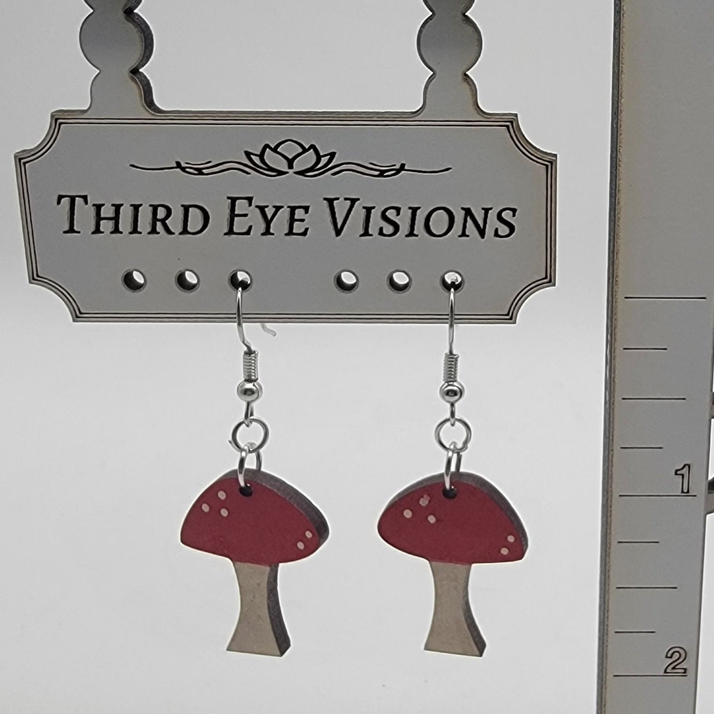 Mushroom earrings, Fungi earrings, Dangle Earrings, gift for women, hippie earrings, witchy jewelry