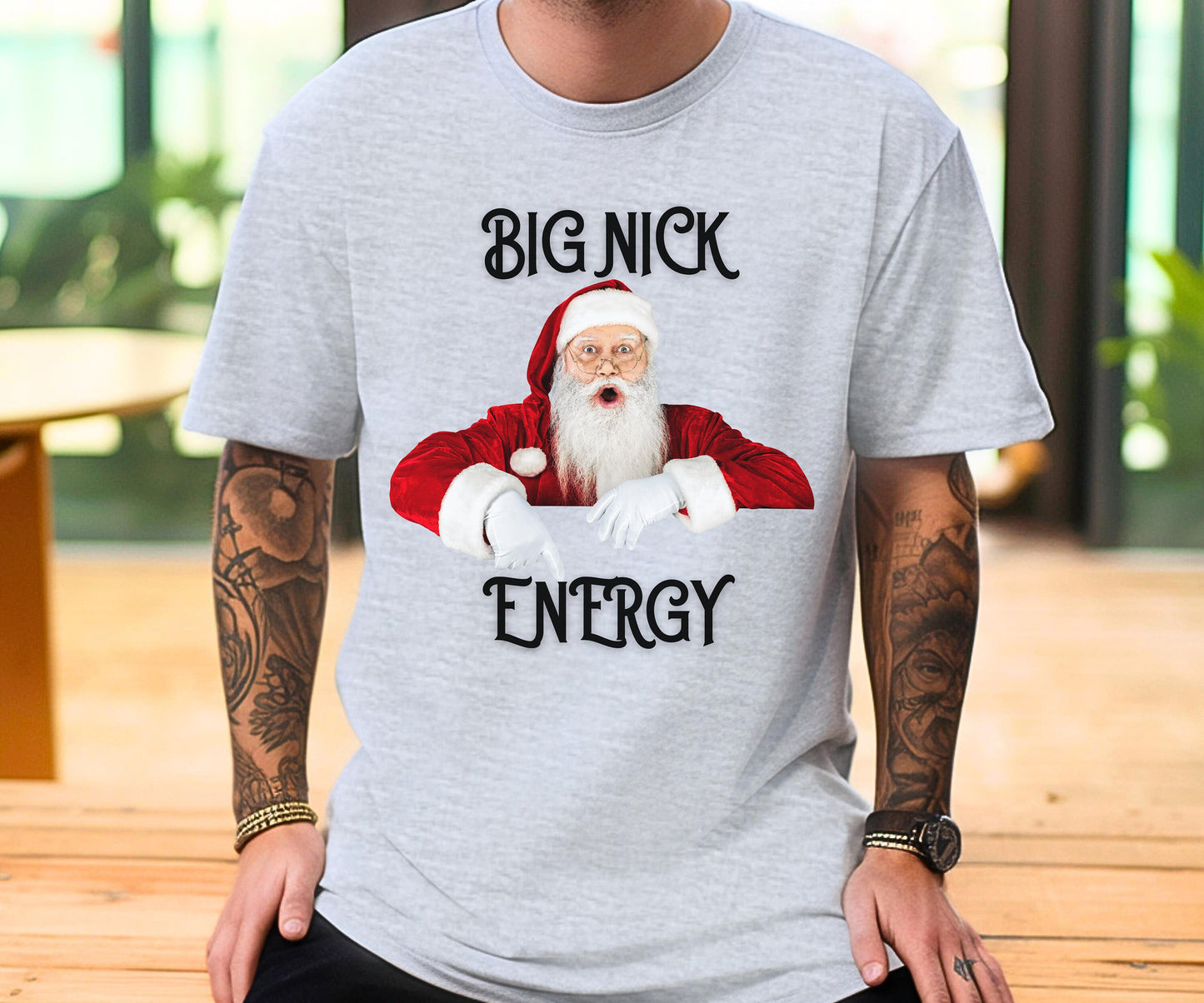 Big Nick Energy Shirt, Funny Christmas T-Shirt, Santa Shirts, Gift For Him