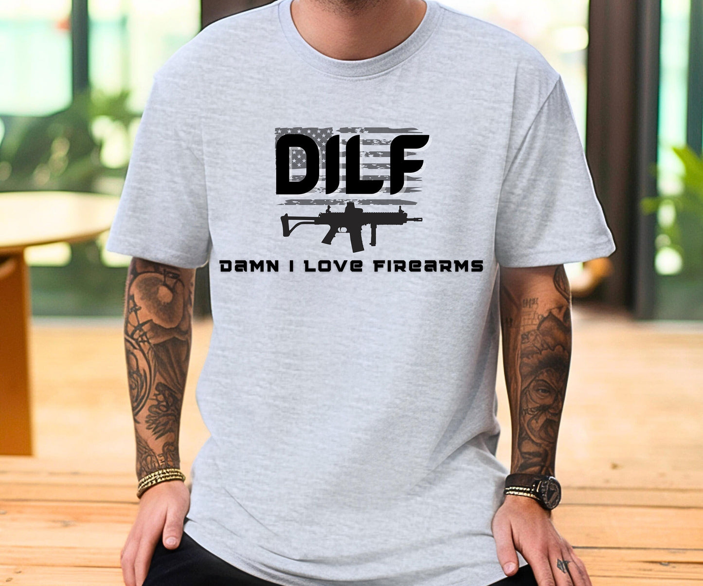DILF Shirt, Firearm Dad T-Shirt, Gift For Him, Gift For Dad