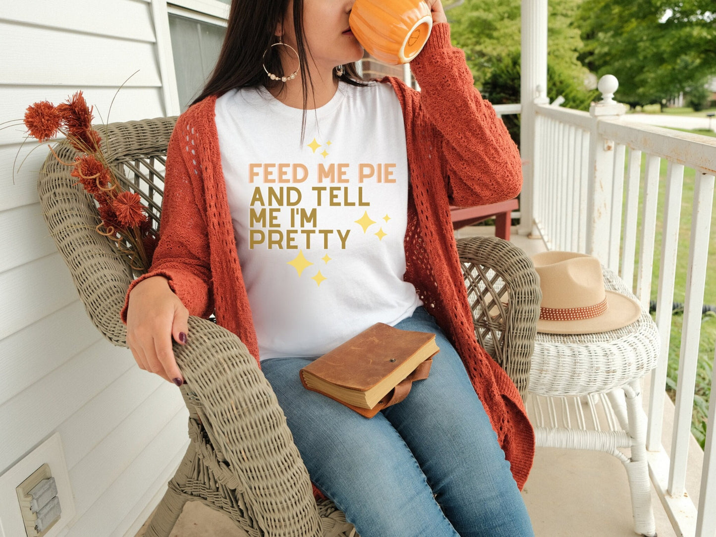 Feed Me Pie And Tell Me I'm Pretty shirt - Fall Season Shirt - Funny Fall Tshirt - Pumpkin Pie - Thanksgiving Shirt - Gift For Her
