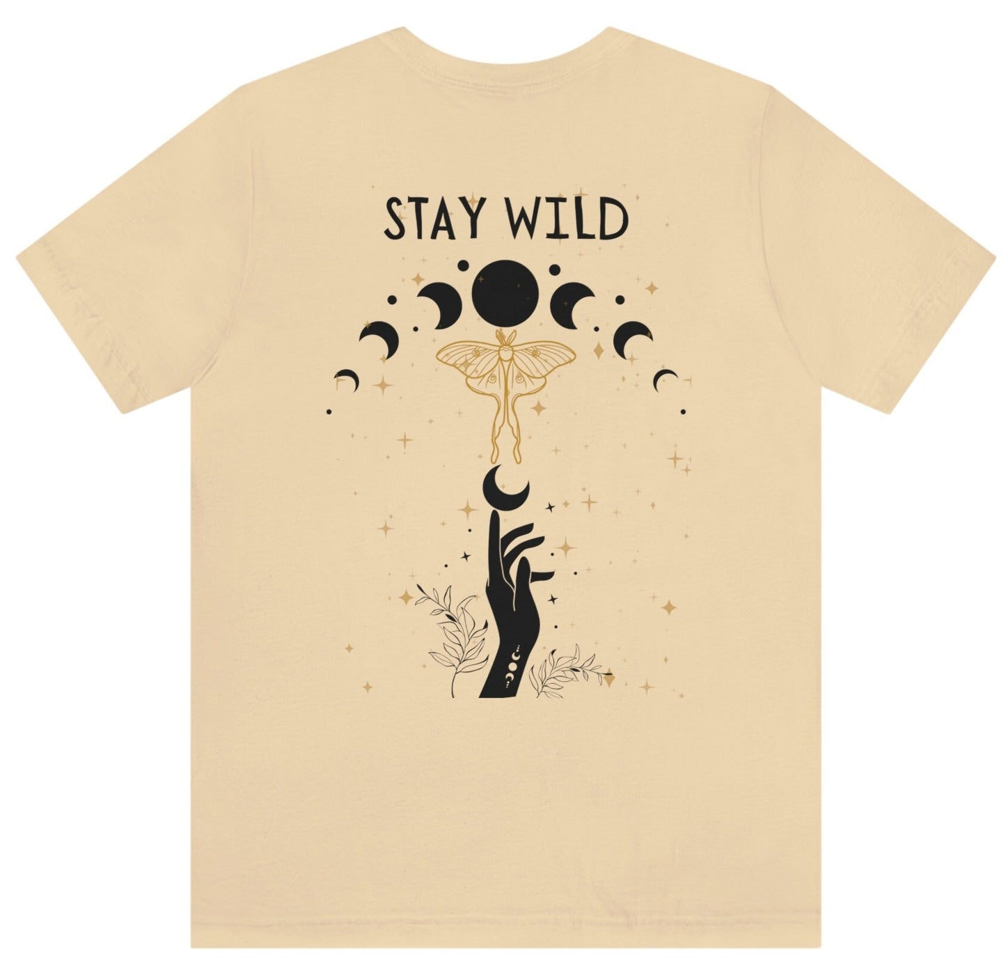 Stay Wild, Moon Child, Moth and Moon, Front and Back T-Shirt