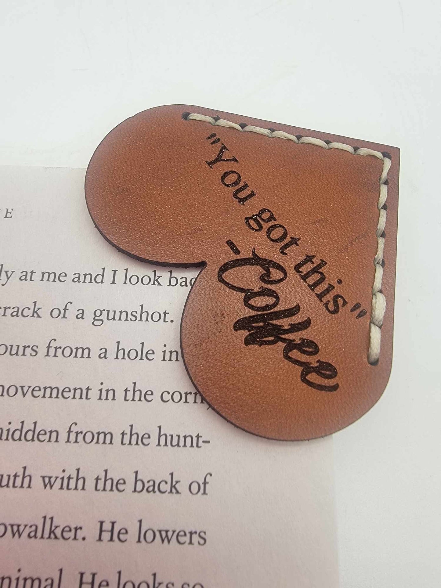 Bookmark, Leather Corner Bookmark, Book Lover Gift