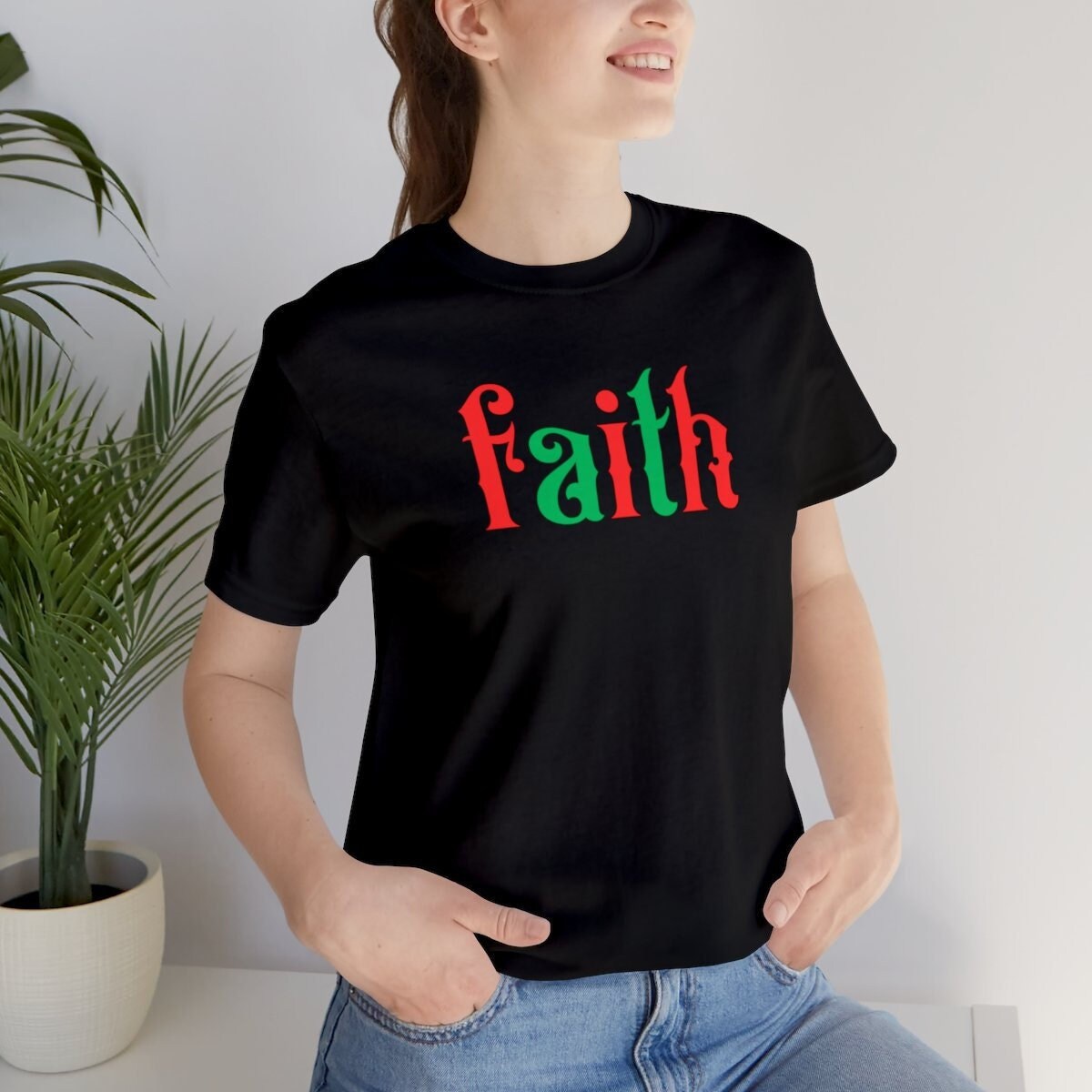 Faith Shirt, Christmas T-Shirt, Holiday Faith Shirts, Matching, T-Shirts, Git For Her