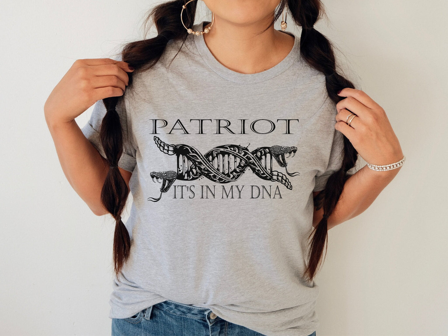 Patriot DNA T-Shirt, DNA strand shirt, American shirt, Gift for him, father's day shirt, gift for her