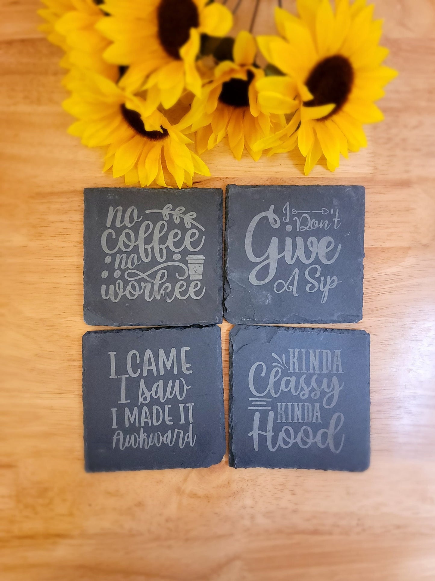 Slate Coaster Set