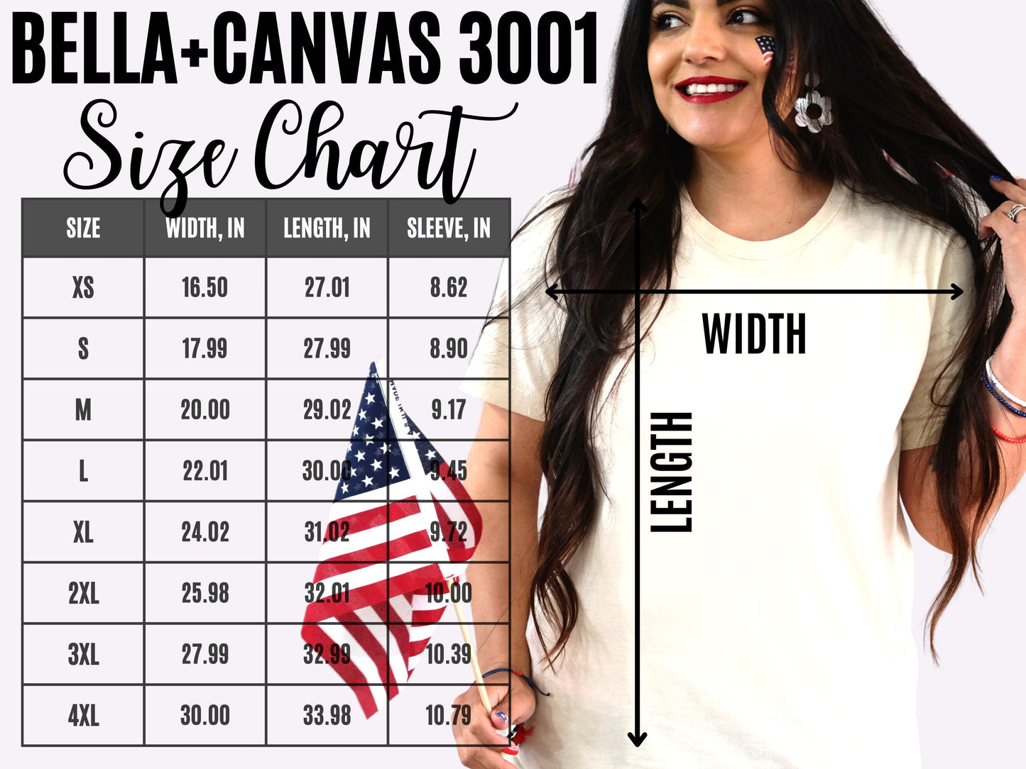 American Flag Flower T-Shirt