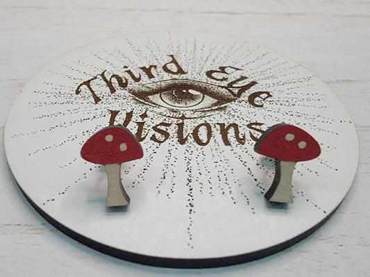 Mushroom, Fungi, Stud Earrings