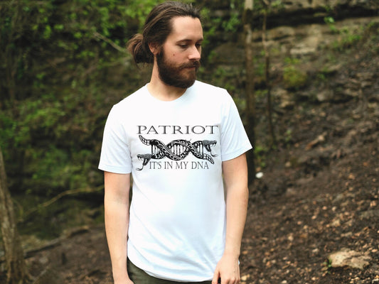 Patriot DNA T-Shirt, DNA strand shirt, American shirt, Gift for him, father's day shirt, gift for her