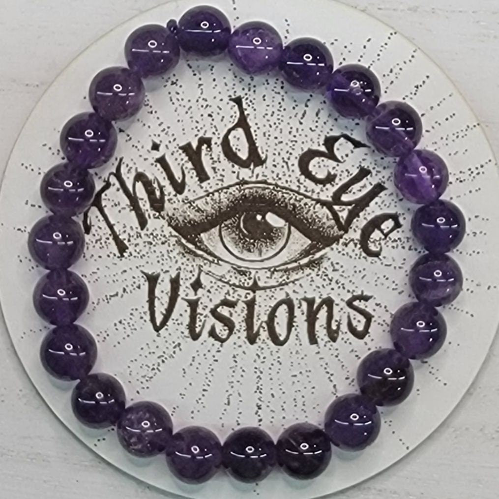 Amethyst bracelet, Purple Crystal Bracelet, crystal jewelry