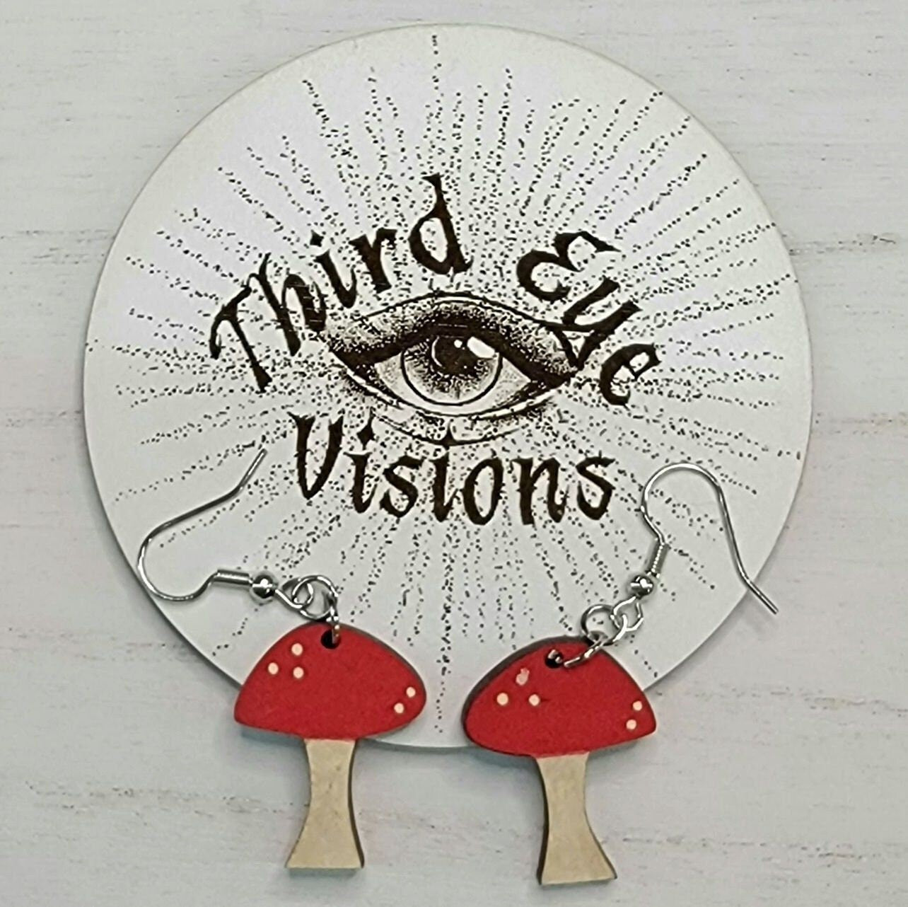 Mushroom earrings, Fungi earrings, Dangle Earrings, gift for women, hippie earrings, witchy jewelry