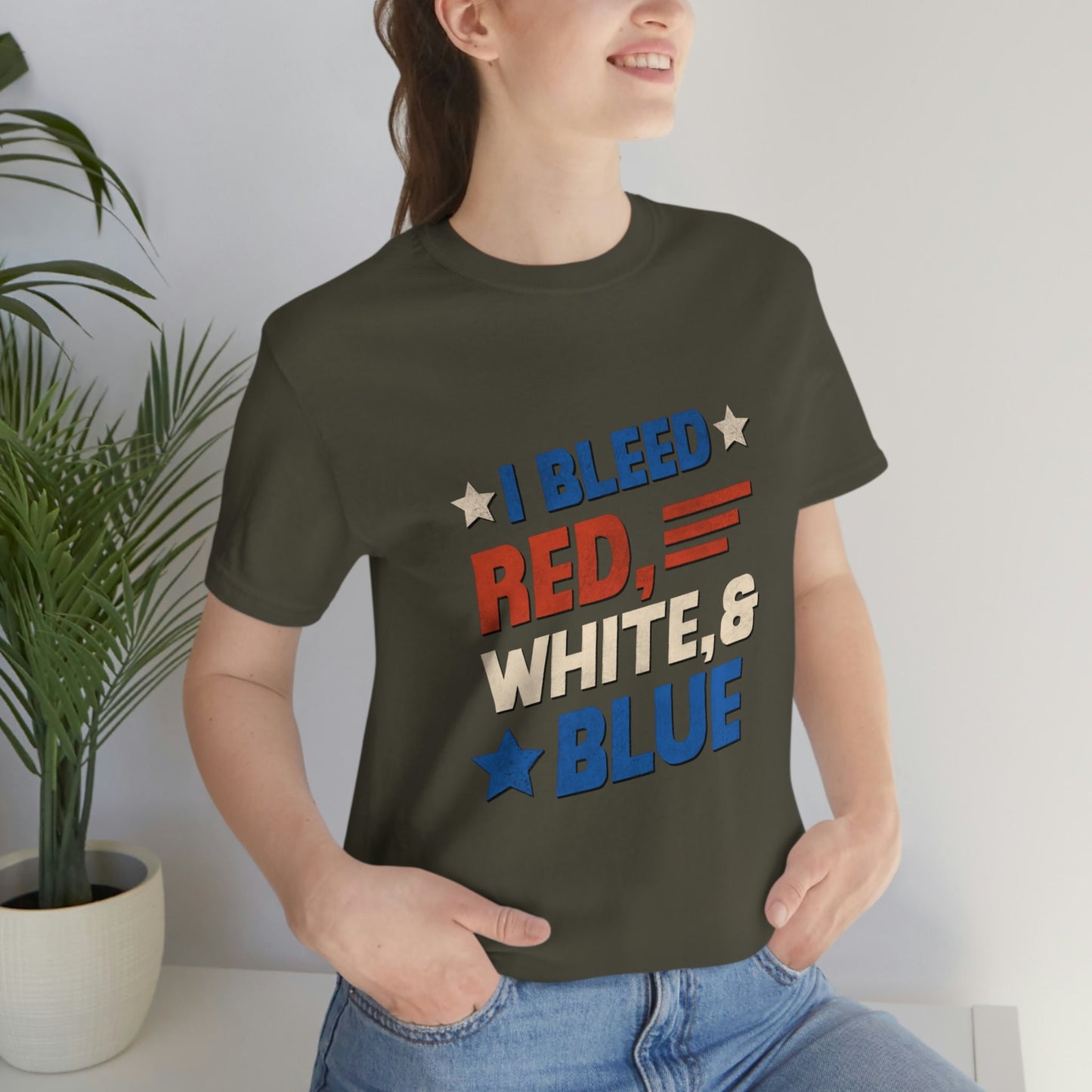 I Bleed Red, White and Blue T-Shirt - Patriotic Shirt