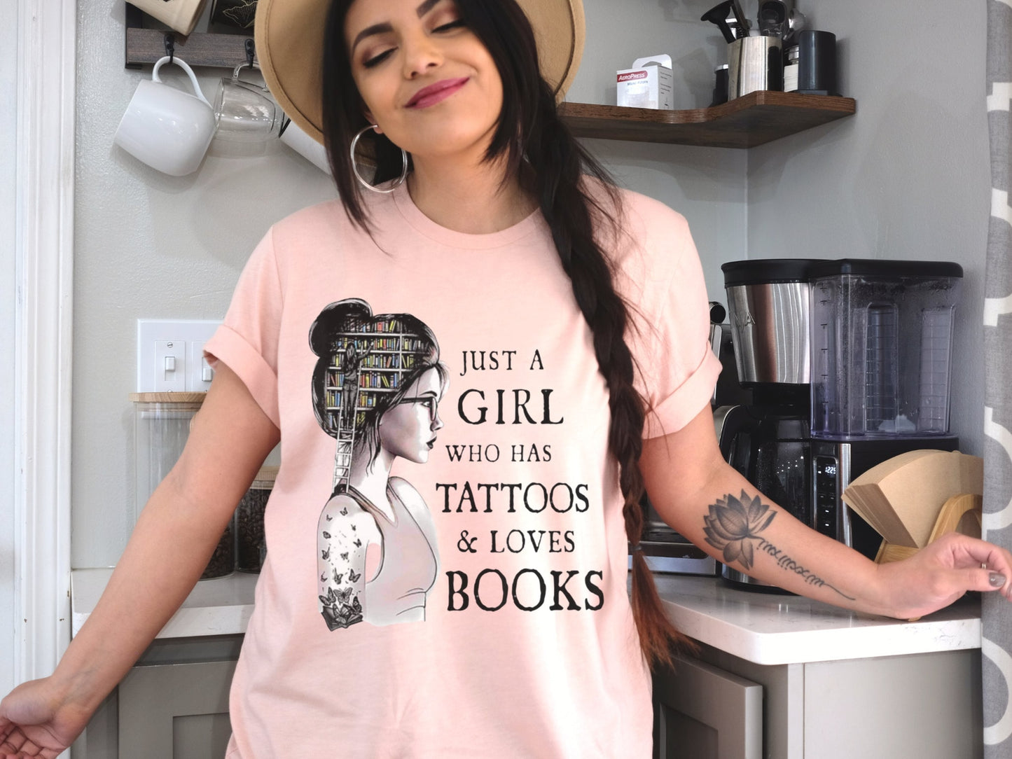 Book Lover T-Shirt, Tattoo and Books Shirt, Gift for her, Book Tok