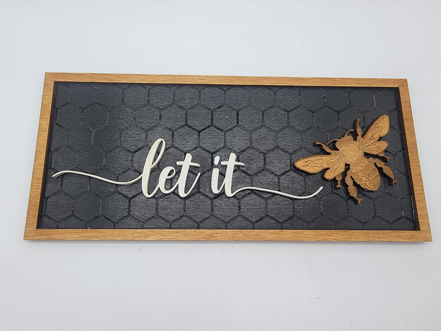 Let It Bee Wooden Sign, Bee Decoration
