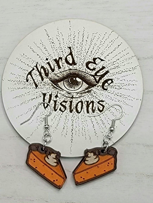 Pumpkin Pie, Sweet Potato Pie Dangle Earrings