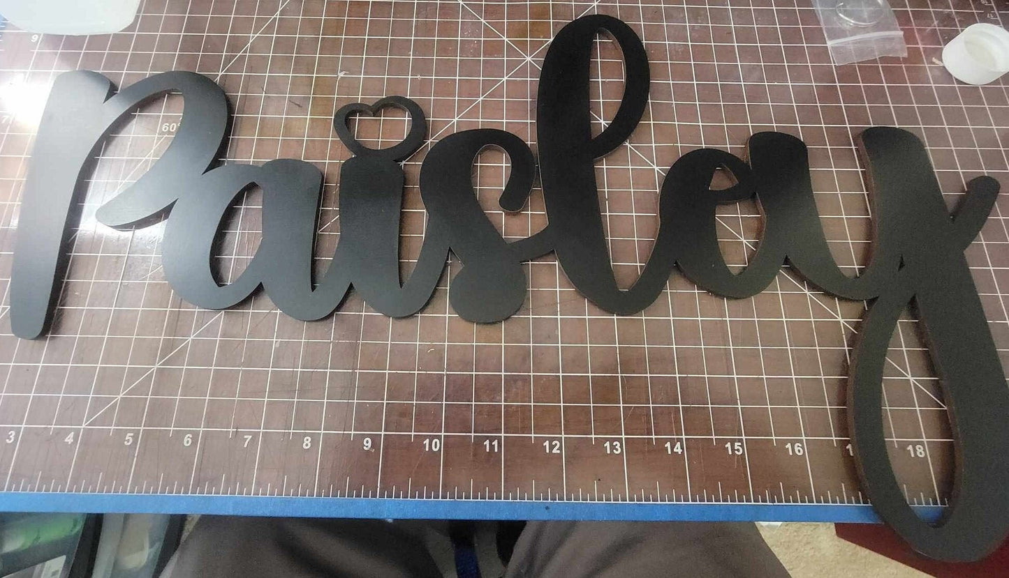 Wood Cut Out - Name Wood Sign - Custom Wood Sign - Bedroom Decor - Custom cut Name Sign - Word Cut Out - Wood Project