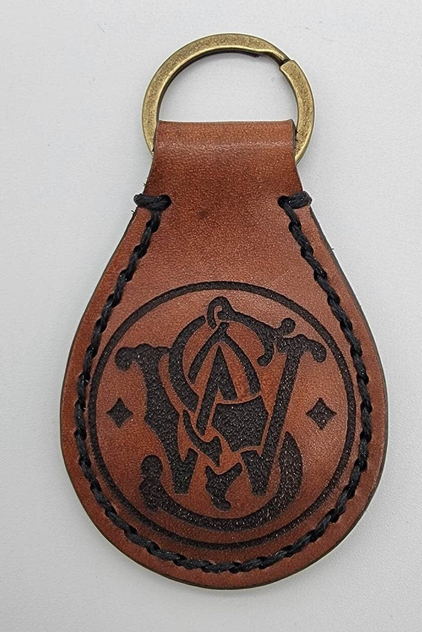 Smith And Wesson Leather Keychain