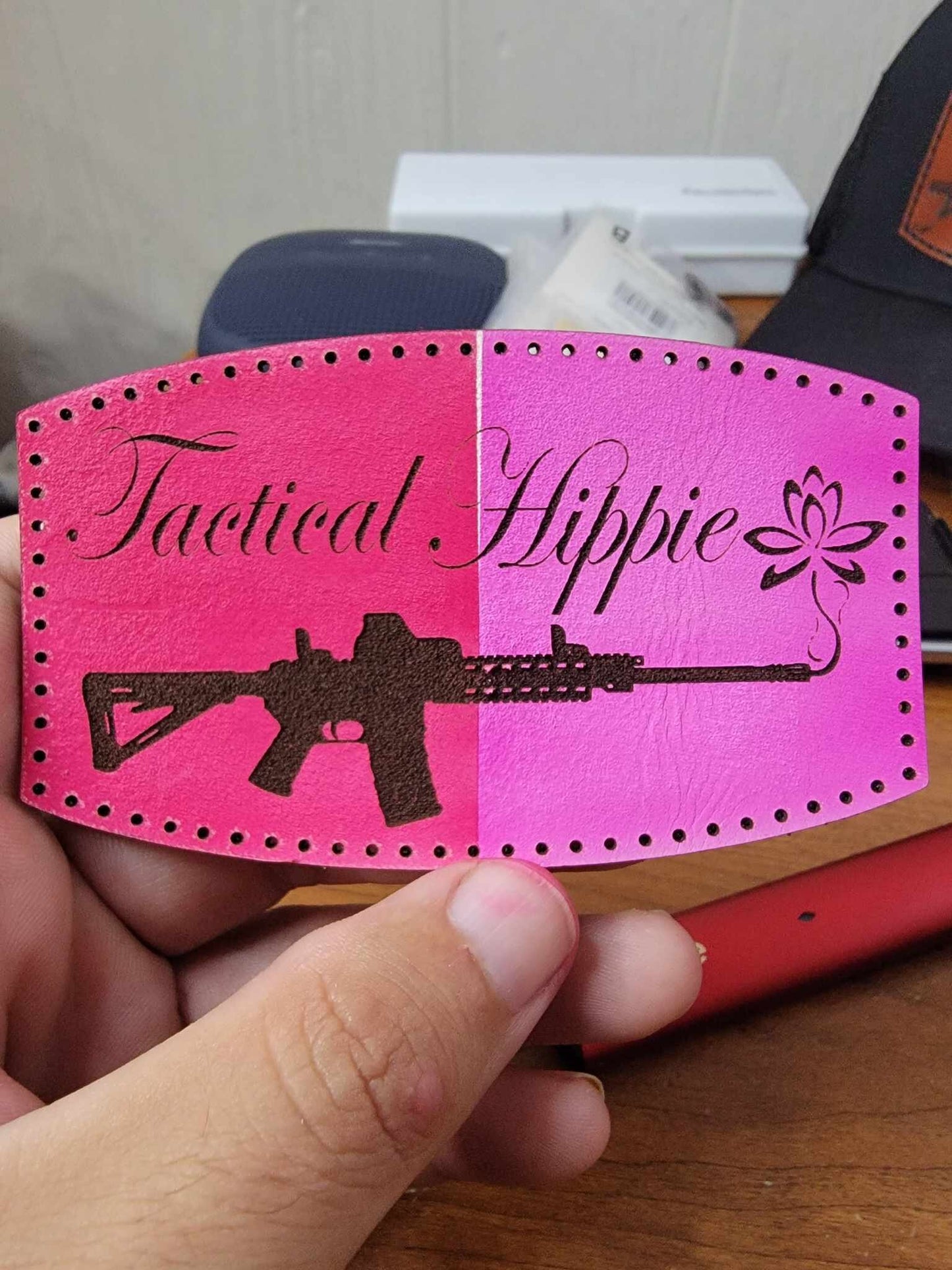 Tactical Hippie Leather Patch Hat