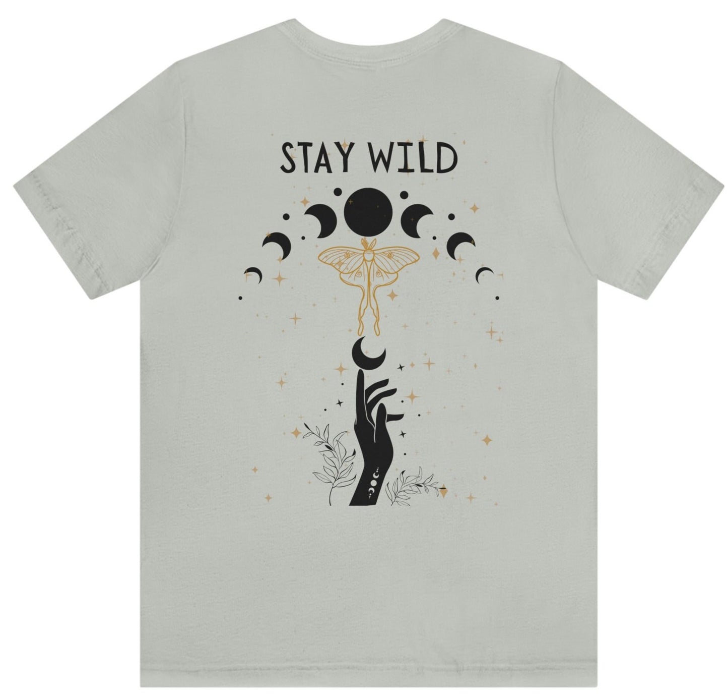 Stay Wild, Moon Child, Moth and Moon, Front and Back T-Shirt