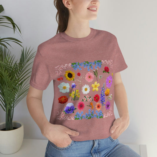 Wildflower Tshirt, Wild Flowers Shirt, Floral Tshirt, Flower Shirt, Gift for Women, Ladies Shirt