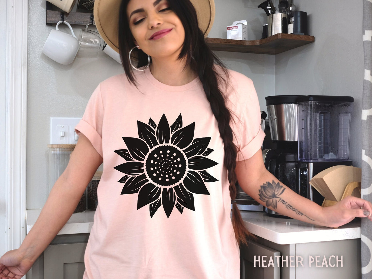 Sunflower Shirt, Floral Tee Shirt, Flower Shirt, Garden Shirt, Womens Summer Shirt, Sunflower Tshirt Sunflower Shirts, Good Vibes