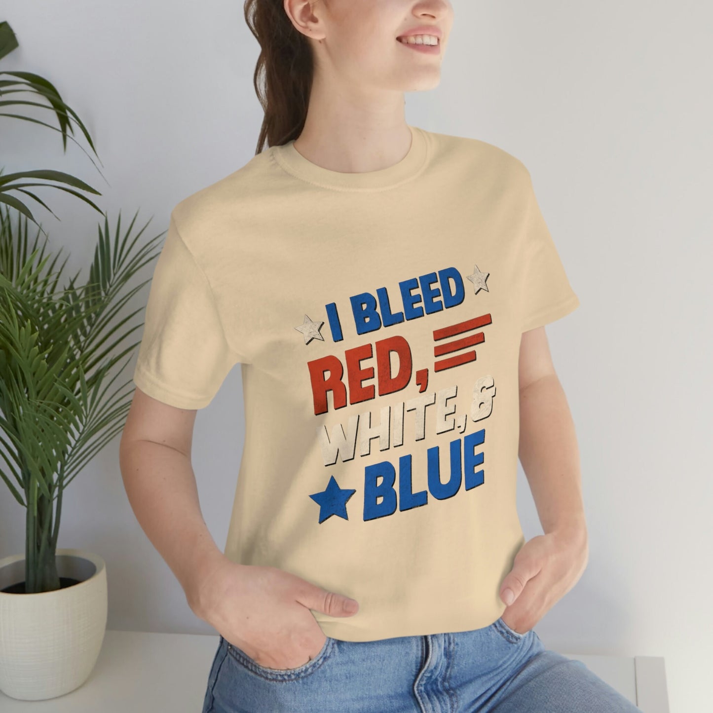 I Bleed Red, White and Blue T-Shirt - Patriotic Shirt