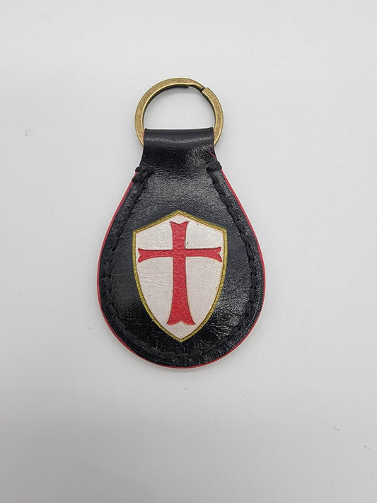Knights Templar Crusader Cross And Shield Keychain