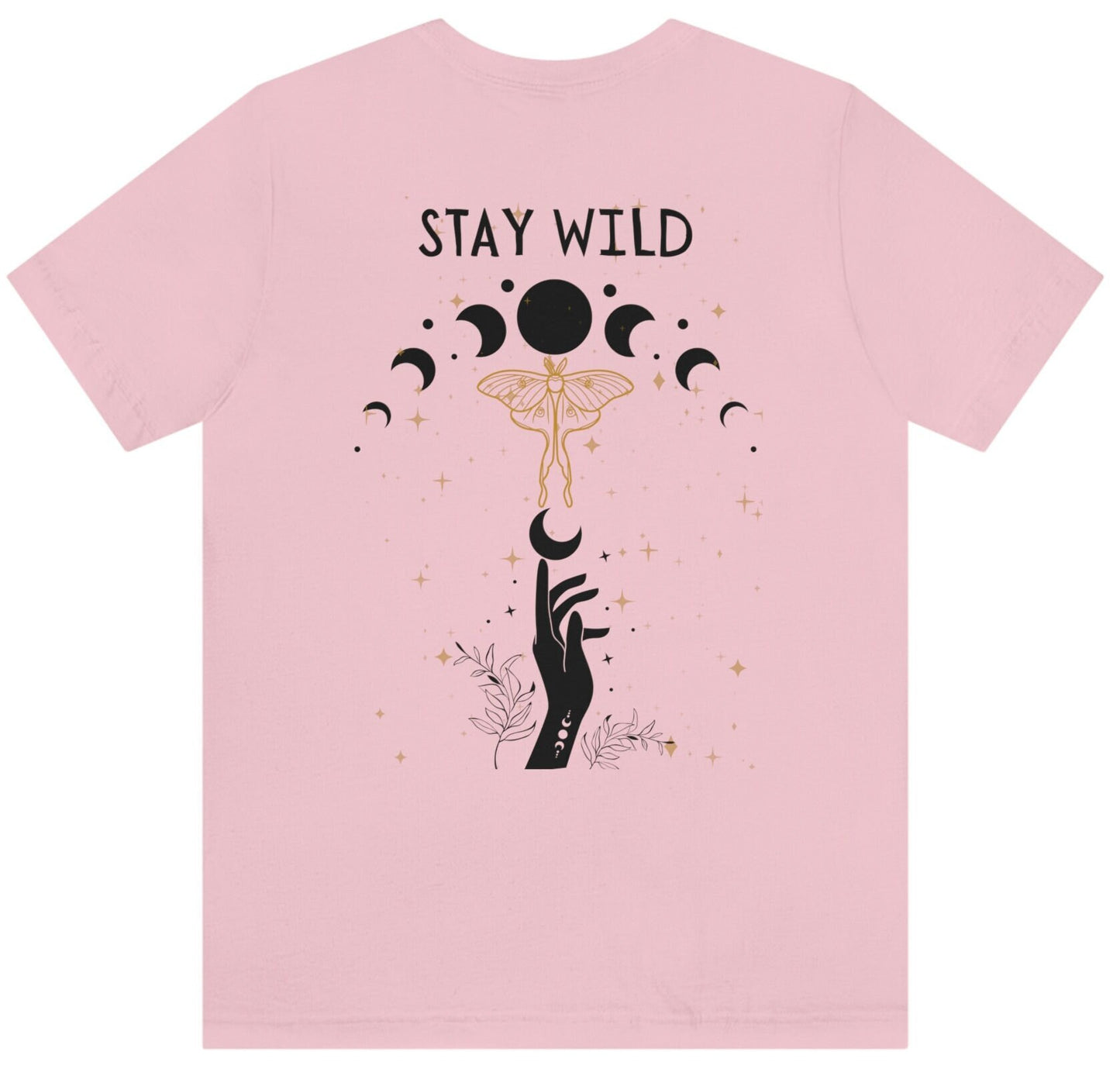 Stay Wild, Moon Child, Moth and Moon, Front and Back T-Shirt