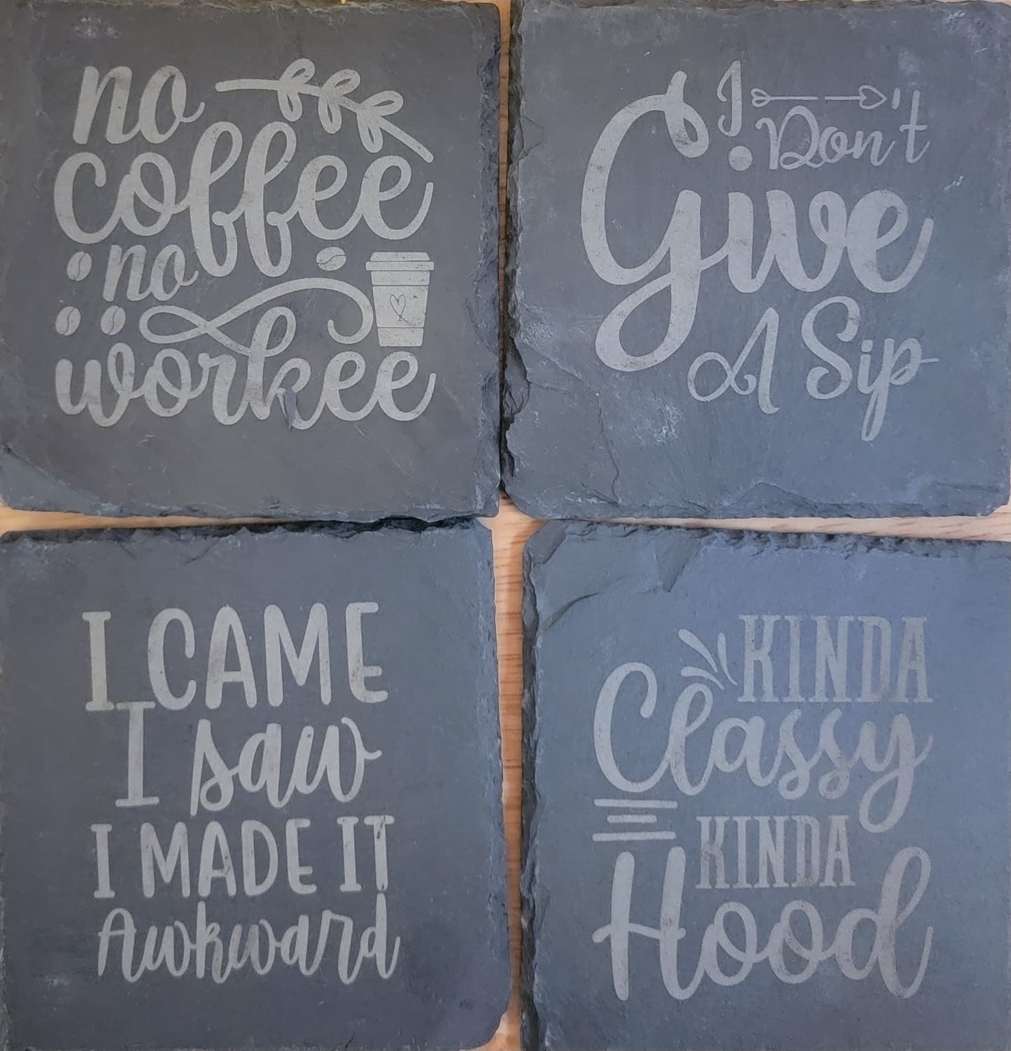 Slate Coaster Set