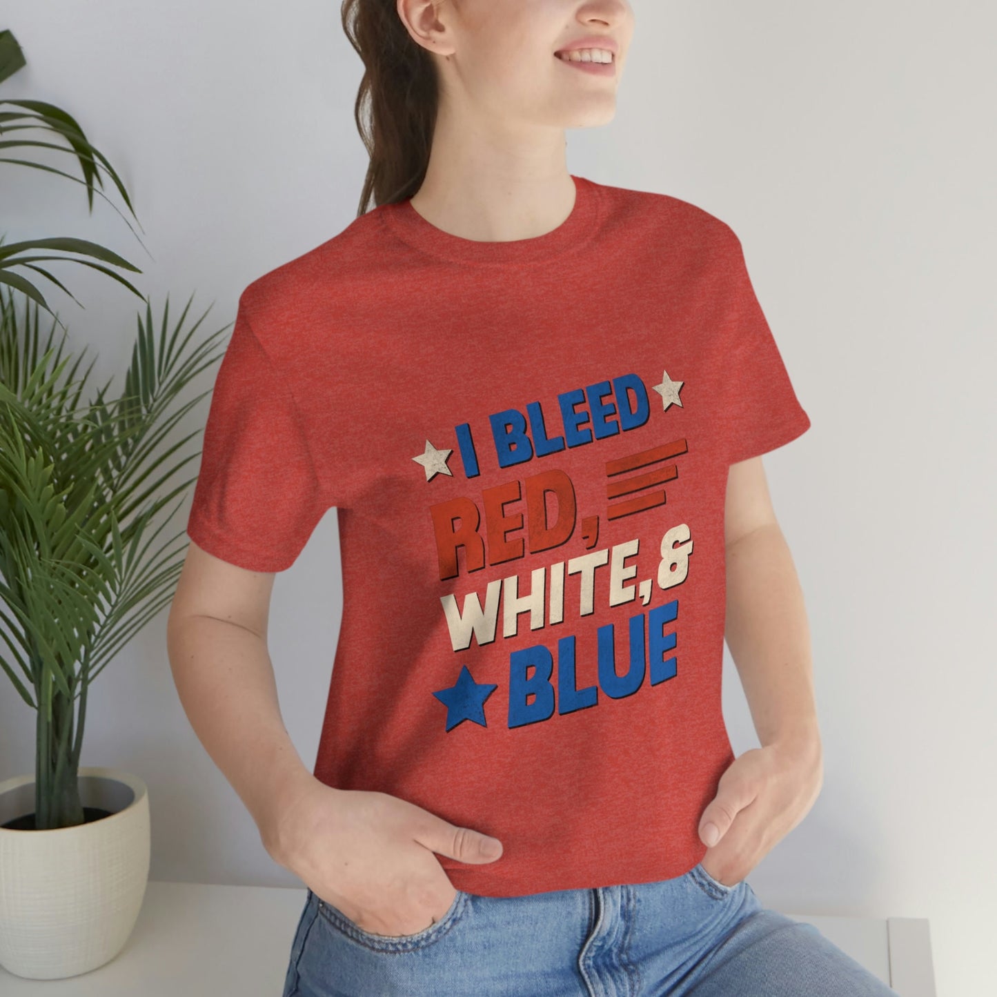 I Bleed Red, White and Blue T-Shirt - Patriotic Shirt