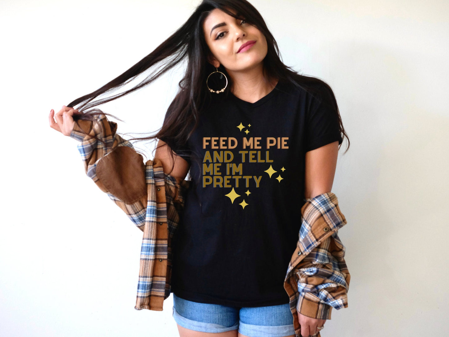 Feed Me Pie And Tell Me I'm Pretty shirt - Fall Season Shirt - Funny Fall Tshirt - Pumpkin Pie - Thanksgiving Shirt - Gift For Her