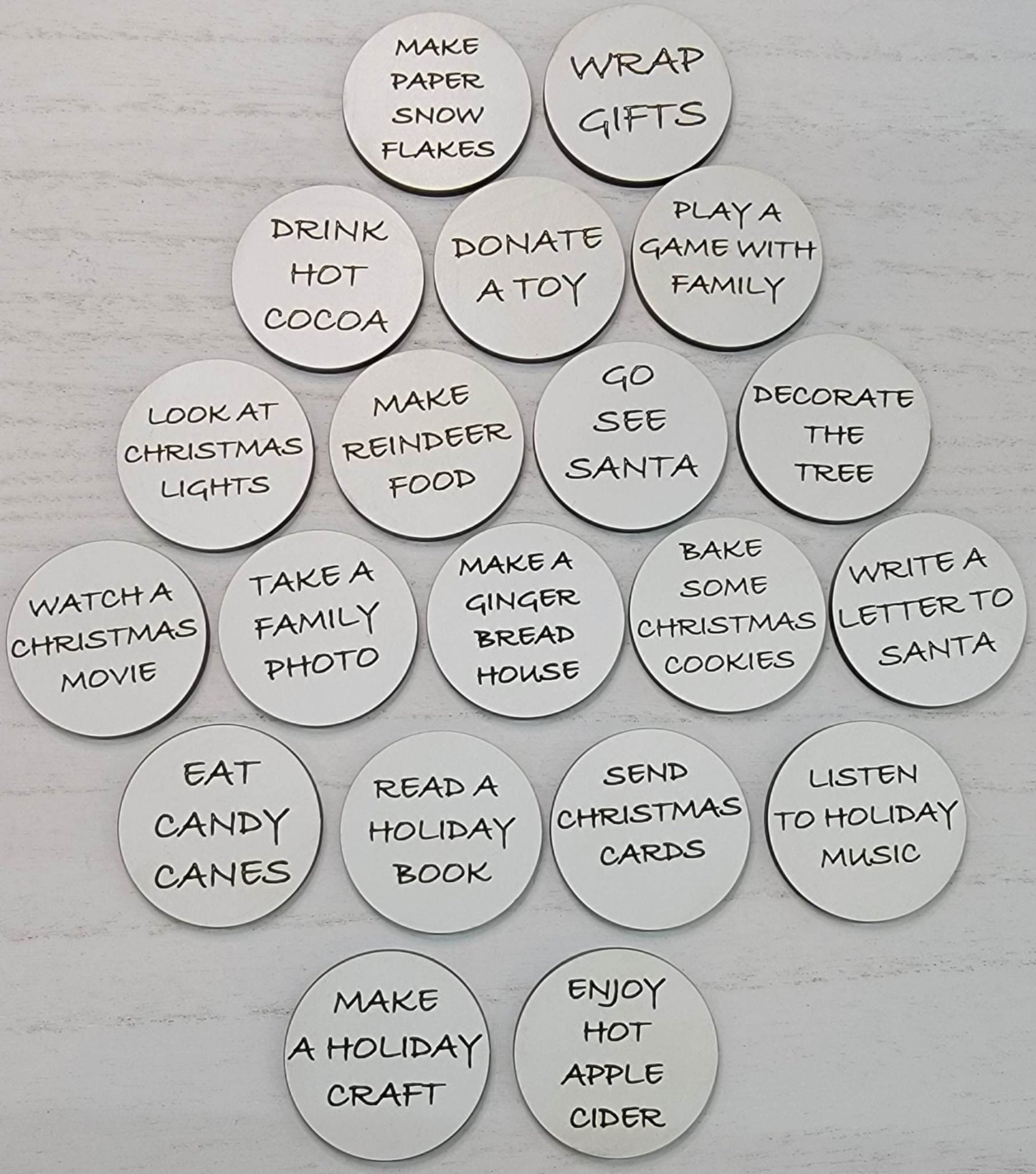 20 Christmas Advent Tokens, Advent Calendar, Christmas Countdown, Christmas Activities, Christmas Tokens, Christmas Activity Tokens