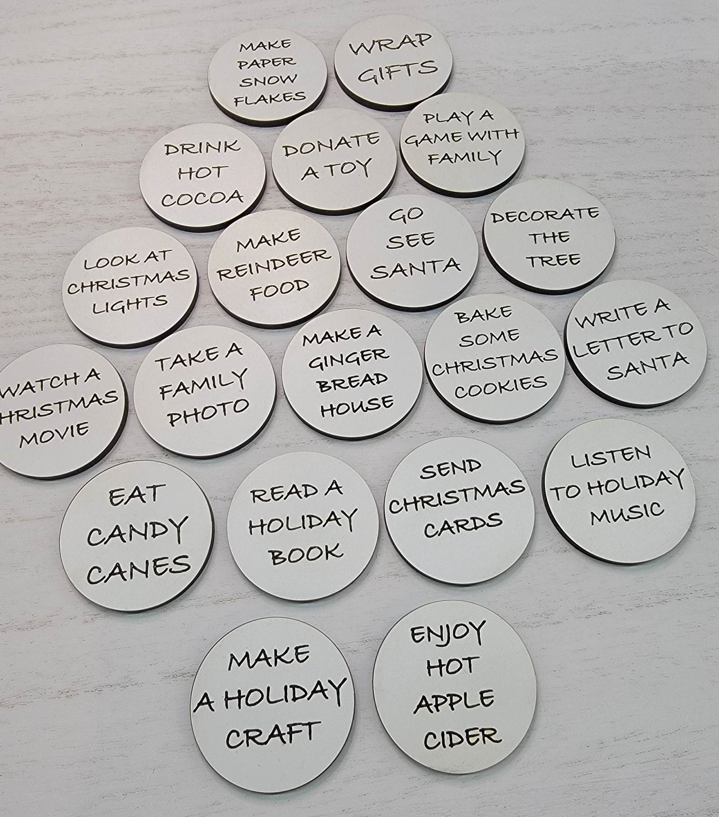 20 Christmas Advent Tokens, Advent Calendar, Christmas Countdown, Christmas Activities, Christmas Tokens, Christmas Activity Tokens