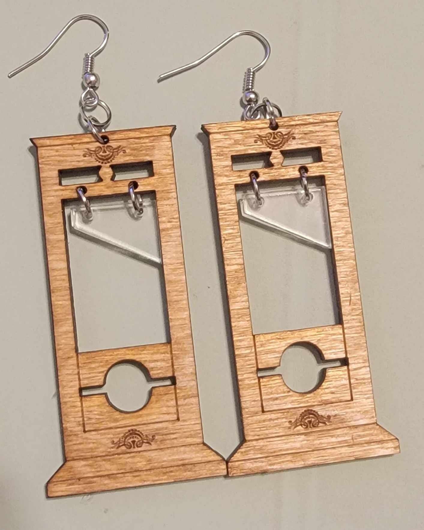Guillotine Dangle Earrings - Halloween Earrings - Unique Earrings - Gift