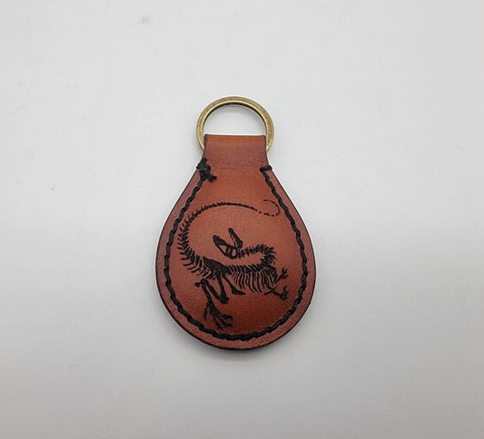 Raptor Leather Keychain - Jurassic Park