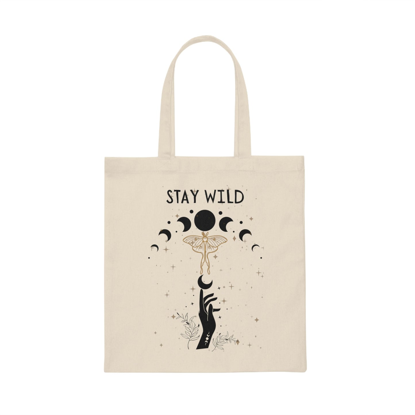 Stay Wild, Canvas Tote Bag, Hippie BOHO bag, Hippie Tote, Trending Bag, Purse