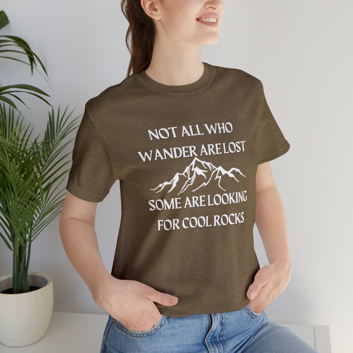 Not all that wander are lost some are looking for cool rocks shirt - Mountain T-Shirt